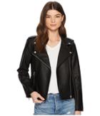 Bb Dakota Amelie Textured Vegan Leather Jacket (black) Women's Coat