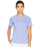 Adidas Golf Climachill(r) Collarless Short Sleeve Polo (chalk Purple) Women's Short Sleeve Knit