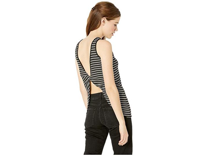 Bebe Knot Back Tank (aimee Stripe) Women's Clothing