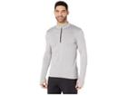 Reebok Quarter Zip (medium Grey Heather/solid Grey) Men's Fleece