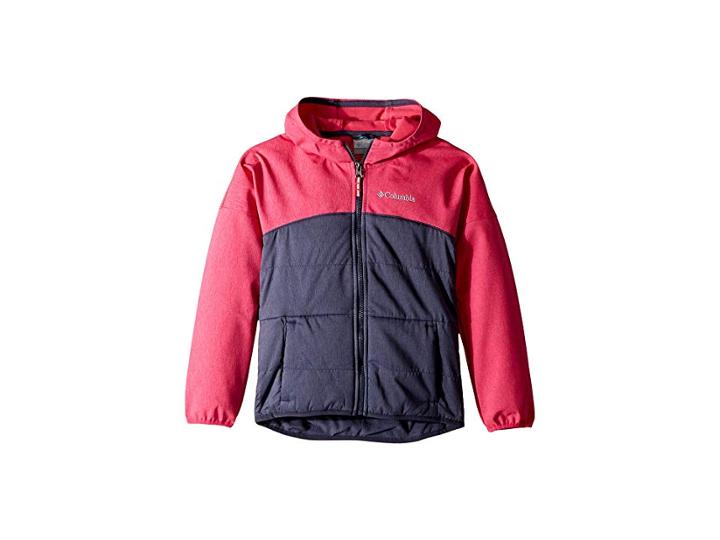 Columbia Kids Take A Hiketm Softshell (little Kids/big Kids) (cactus Pink Heather/nocturnal) Girl's Coat