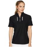 Jamie Sadock Short Sleeve Top 2 (jet Black) Women's Short Sleeve Pullover