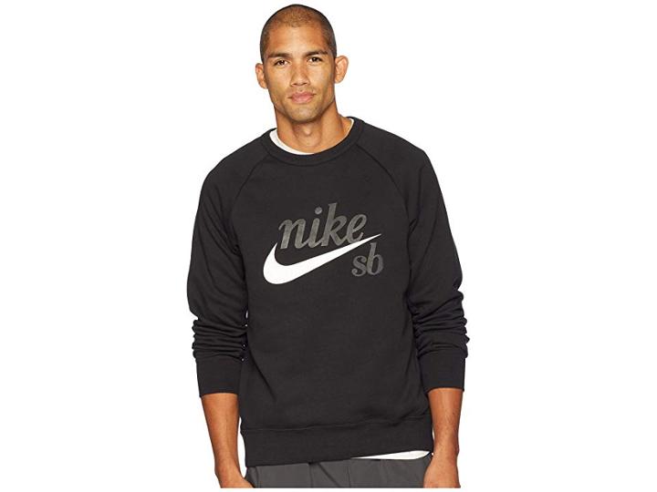 Nike Sb Top Icon Crew Gfx Heritage (black/white) Men's Clothing