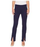 Michael Michael Kors Slit Cuff Stitch Pants (true Navy) Women's Casual Pants