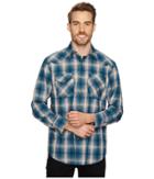 Pendleton Long Sleeve Frontier (teal/grey Plaid) Men's Clothing