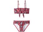 Seafolly Kids Marrakesh Sunset Tie Front Mini Tube Bikini (big Kids) (ruby Red) Girl's Swimwear Sets
