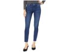 Paige Hoxton Ankle Jeans W/ Waist Zipper Heavy Fray + Raw Hem In Avalie (avalie) Women's Jeans