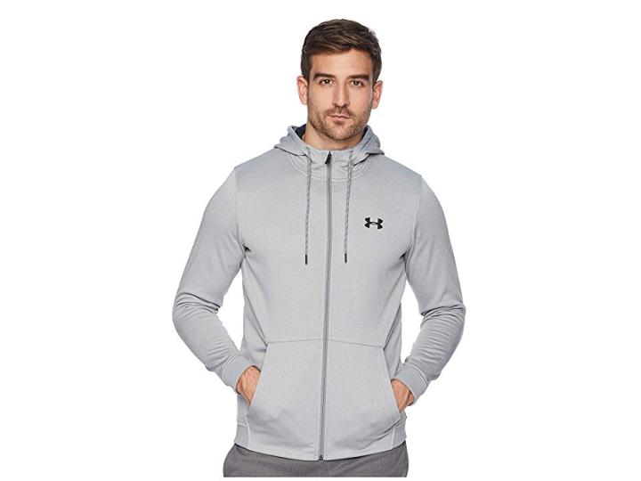 Under Armour Armour Fleece Full Zip Hoodie (steel Light Heather/graphite) Men's Sweatshirt