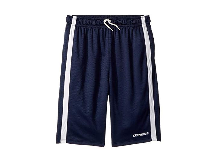 Converse Kids Chevron Vent Mesh Shorts (big Kids) (obsidian) Boy's Shorts