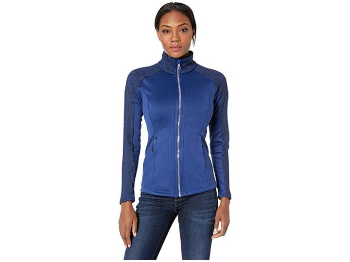 Spyder Bandita Full Zip Stryke Jacket (depth Blue/depth Blue/depth Blue) Women's Coat