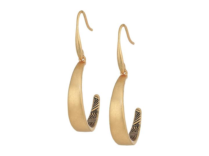 The Sak C Hoop Drop Earrings (gold) Earring