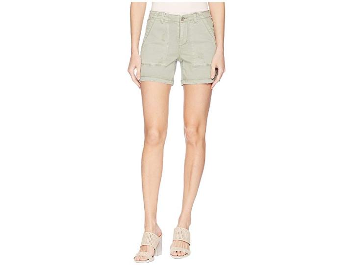 Tribal Stretch Twill 5 Shorts With Patch Pocket In Aloe (aloe) Women's Shorts