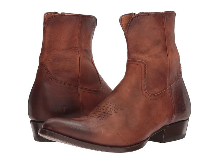 Frye Austin Inside Zip (whiskey Washed Tumbled Full Grain) Men's Boots