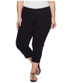 Jag Jeans Plus Size Plus Size Peri Straight Pull-on Twill Crop (black) Women's Jeans