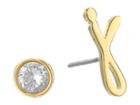 Kate Spade New York One In A Million J Stud Set Earrings (clear/gold) Earring