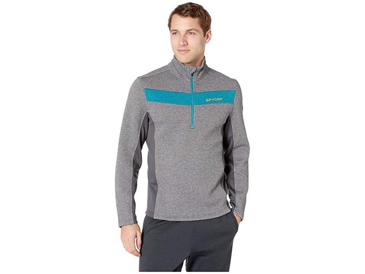 Spyder Encore 1/2 Zip Core Sweater (ebony Grey) Men's Sweater