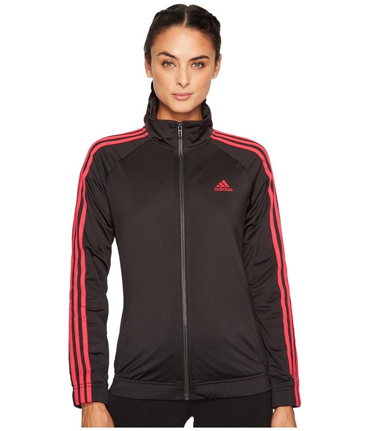 Adidas D2m Track Jacket (black/energy Pink F17) Women's Coat