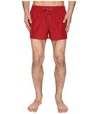 Dolce & Gabbana Solid Mid Cut Swim Shorts (red) Men's Swimwear