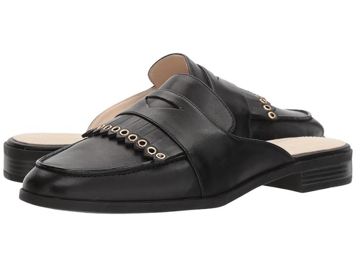 Cole Haan Pinch Kiltie Slide (black Leather) Women's Slide Shoes