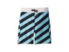 Volcom Kids Stripey Elastic Boardshorts (little Kids/big Kids) (pale Aqua) Boy's Swimwear