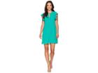 Vince Camuto Chiffon Float With Ruffle And Keyhole (green) Women's Dress
