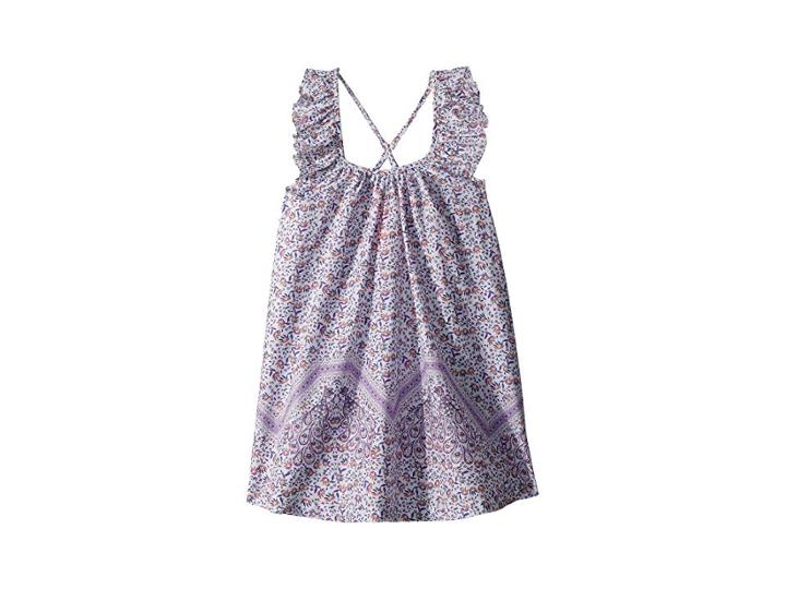 Seafolly Kids Peacock Paisley Frill Dress Cover-up (toddler/little Kids) (multi) Girl's Swimwear