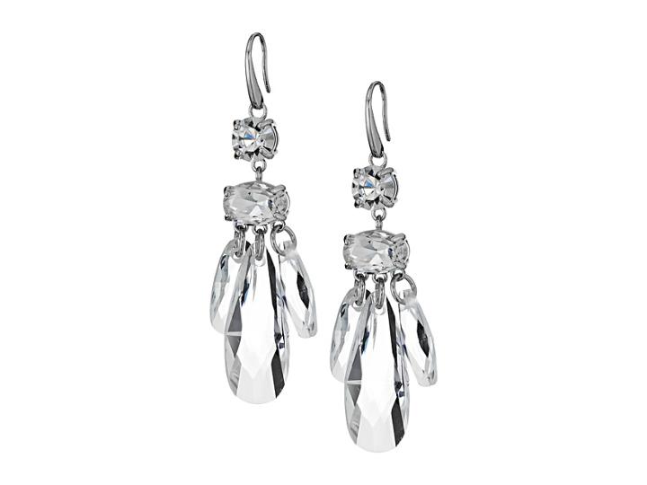 Michael Kors Crystal Statement Drop Earrings (silver) Earring
