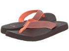 Sanuk Yoga Mat Webbing (hot Coral/slate Blue) Women's Sandals