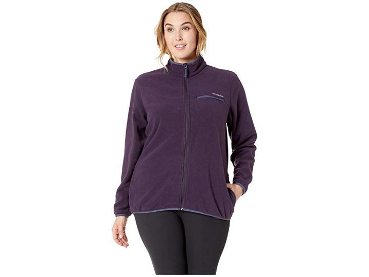 Columbia Plus Size Mountain Crest Full Zip (dark Plum/nocturnal) Women's Coat