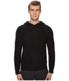 Vince Hooded Pullover (black) Men's Long Sleeve Pullover