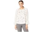 Vince Camuto Long Sleeve Ruffle Cuff Embellished Blouse (pearl Ivory) Women's Blouse