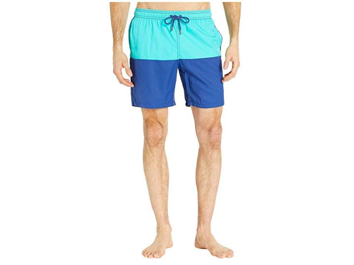 Mr. Swim Color Block Dale Swim Trunks (aqua/blue) Men's Swimwear