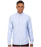 Fred Perry Classic Oxford Shirt (light Smoke Oxford) Men's Long Sleeve Button Up