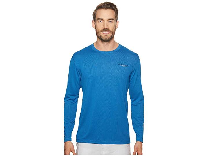 Quiksilver Waterman Gut Check Long Sleeve Rashguard (deep Water) Men's Swimwear
