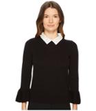 Kate Spade New York Pearl Collar Sweater (black) Women's Sweater