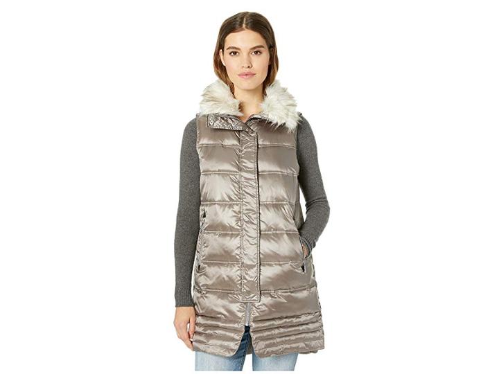 Sam Edelman Faux Fur Puffer Vest (toffee) Women's Vest