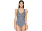 Else Amalfi Underwire Cup Bodysuit (heather Grey/navy) Women's Jumpsuit & Rompers One Piece