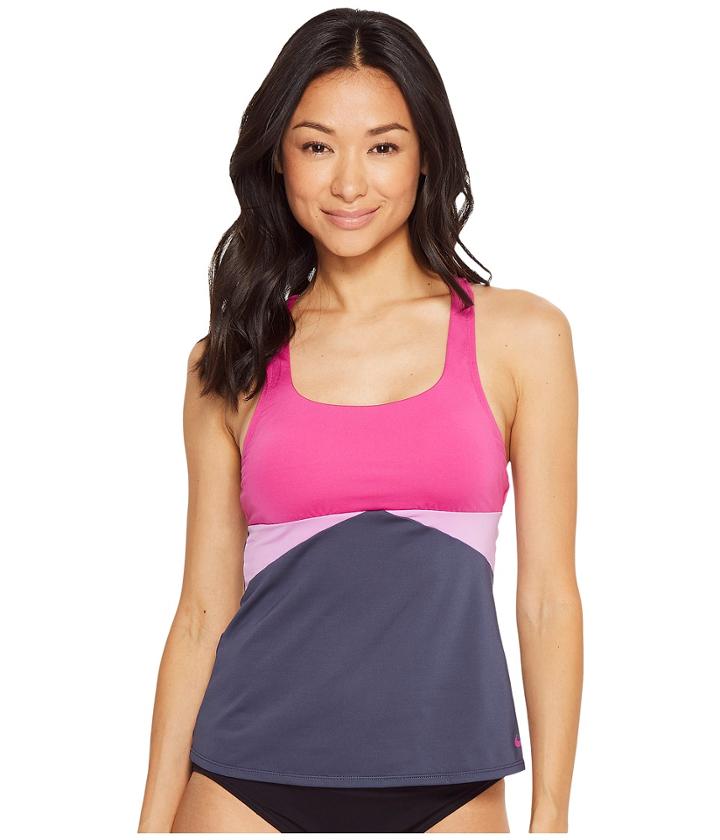 Nike Cross-back Tankini (fuchsia Blast) Women's Swimwear