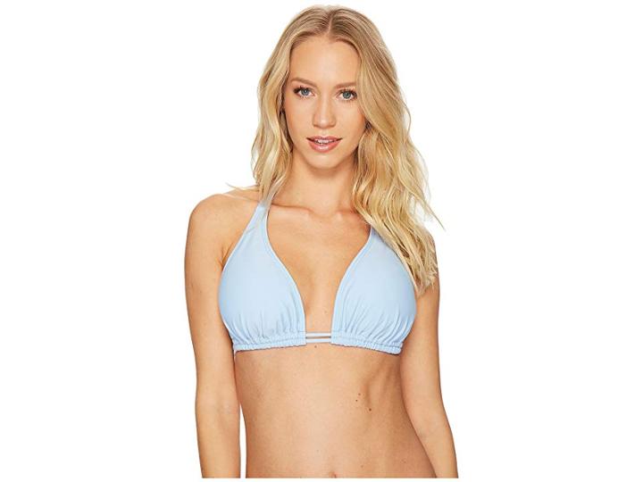 Luli Fama Cosita Buena D-cup Triangle Halter Bikini Top (cielo) Women's Swimwear
