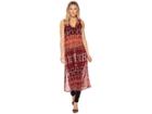 Bcbgeneration Indigo Patchwork Poncho Duster (mahogany Red) Women's Clothing