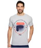 Fila Moda Nella T-shirt (gray Heather/navy/red) Men's T Shirt