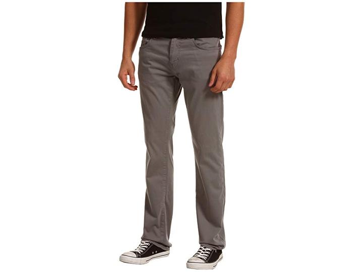 Mavi Jeans Zach Regular Rise Straight Leg Twill (grey Twill) Men's Jeans