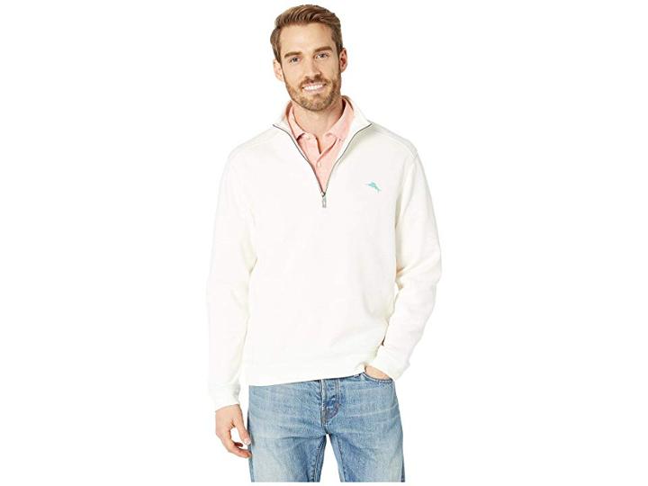 Tommy Bahama Tobago Bay 1/2 Zip Pullover (coconut) Men's Sweater