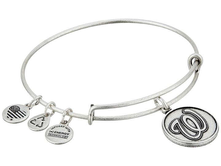 Alex And Ani Mlb(r) Washington Nationals Charm Bangle (rafaelian Silver Finish) Bracelet