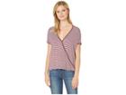 Bobeau Stripe Surplus (ruby/oatmeal) Women's T Shirt