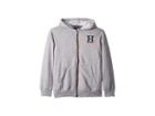 Tommy Hilfiger Kids Matt Logo Hoodie (big Kids) (grey Heather) Boy's Sweatshirt