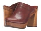 Frye Emily Clog (redwood Smooth Vintage Leather) Women's Clog Shoes