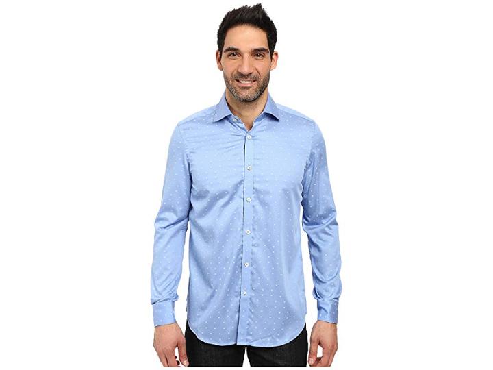 Robert Graham Igor Dress Shirt (blue) Men's Long Sleeve Button Up