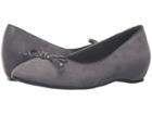Soft Style Cahill (dark Grey Faux Suede/dark Grey Patent) Women's Dress Flat Shoes