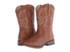 Roper Ostrich Print Square Toe Cowboy Boot (light Beige) Cowboy Boots